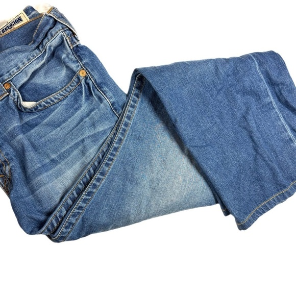 True Religion | Deer Hallow Denim Orange Stitch  Straight Leg Jeans - Picture 16 of 16